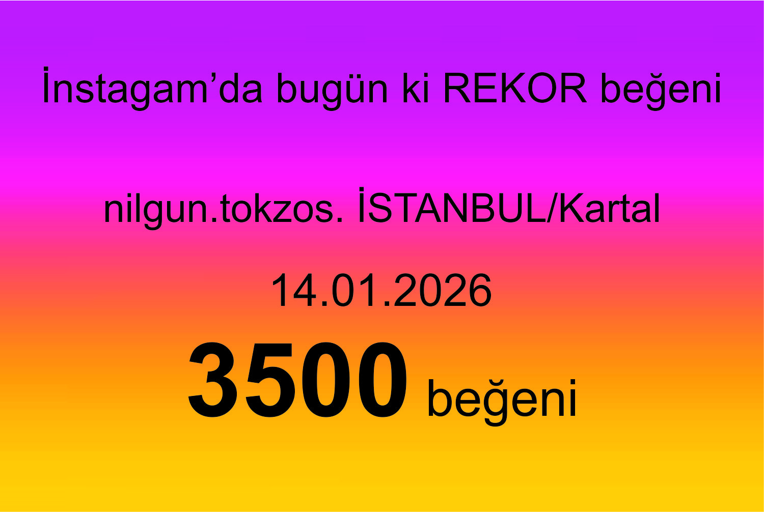 İnstagam REKOR beğeni  KATILIM listesi Detay sayfasında