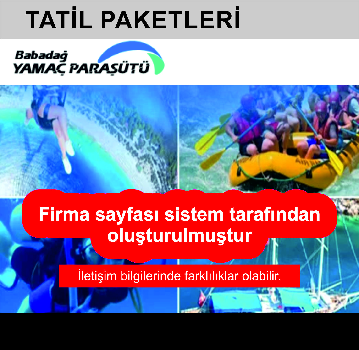 Green Tatil Paketi – 3 Aktivite
